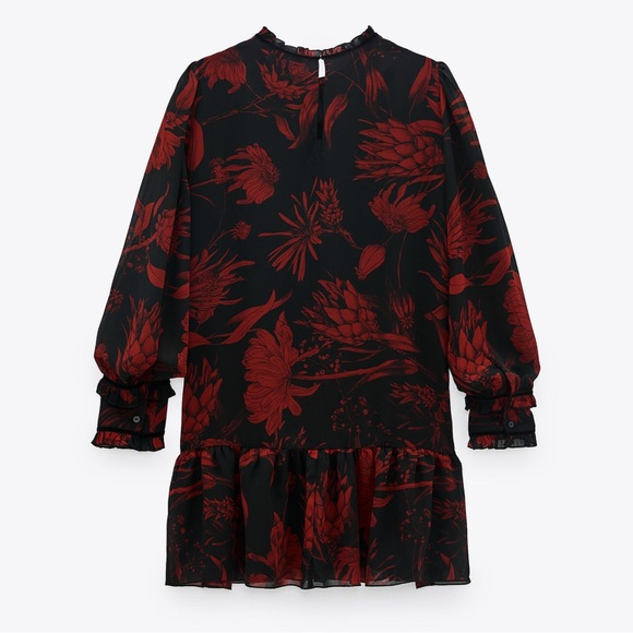 NWT ZARA FLORAL PRINT DRESS - Picture 3 of 5